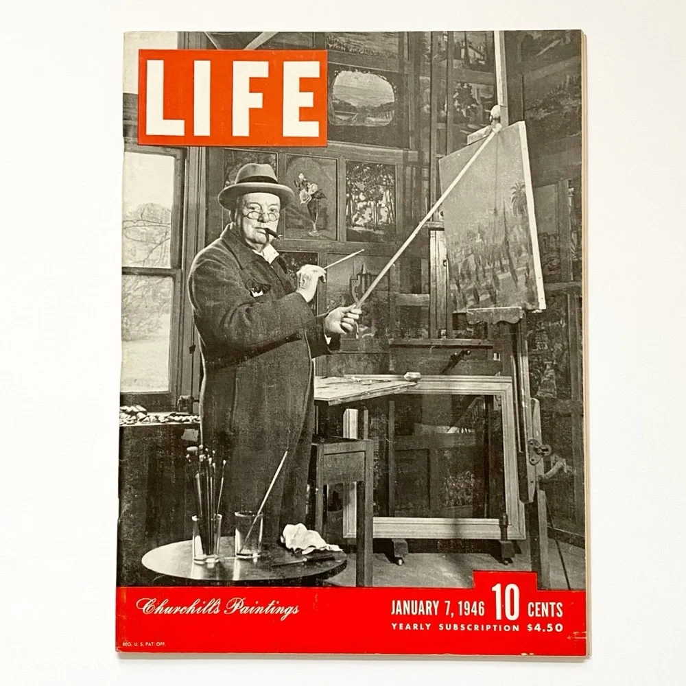 1946 LIFE Magazine | Winston Churchill Cover | Vintage Ephemera | Ads